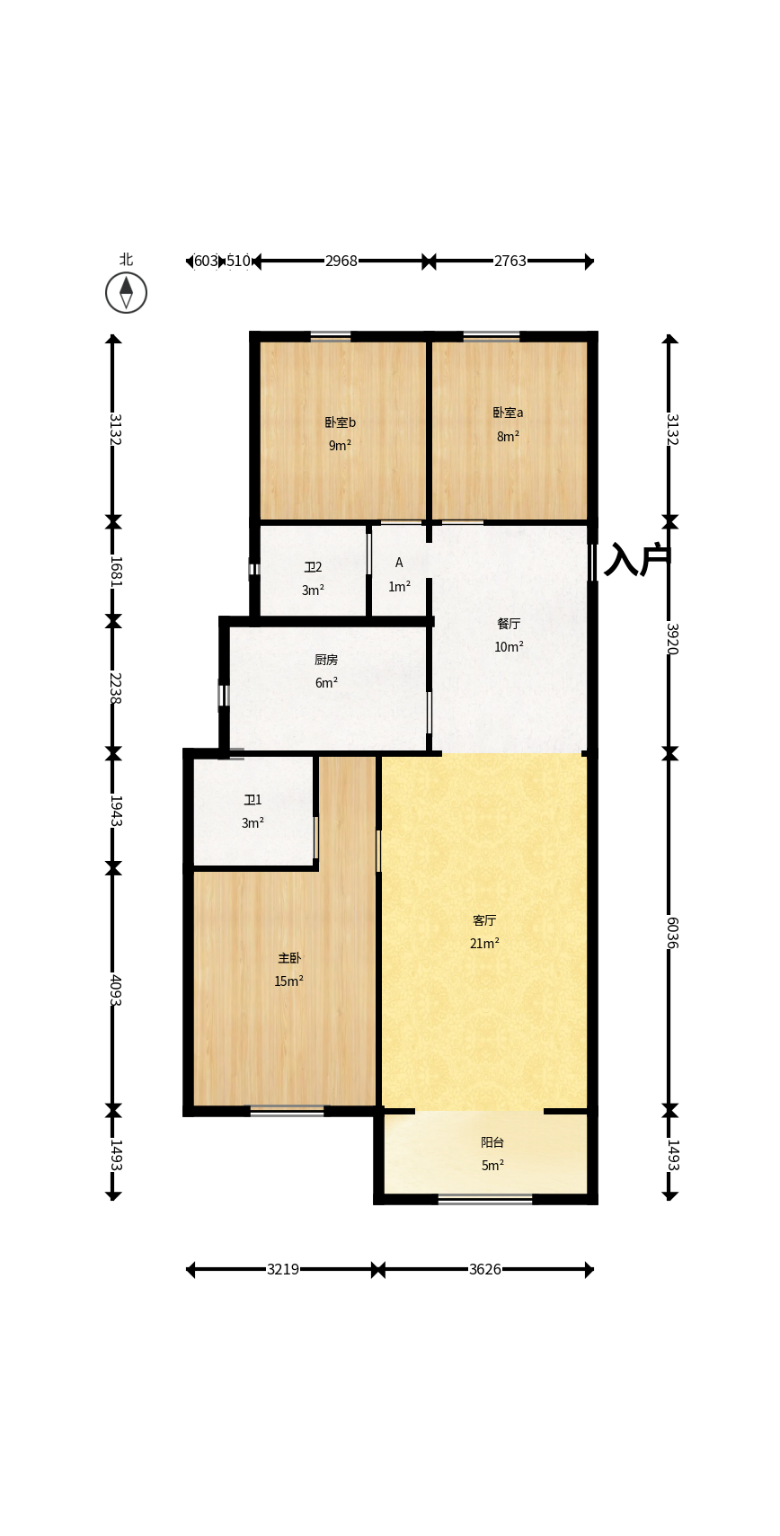 澳海月亮湾 3室2厅2卫 69.8万 澳海月亮湾 3室2厅2卫 69.8万户型图