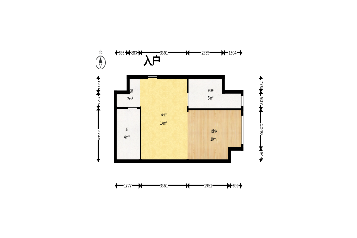 第六都（陆都小区）  1室1厅1卫    36.0万户型图