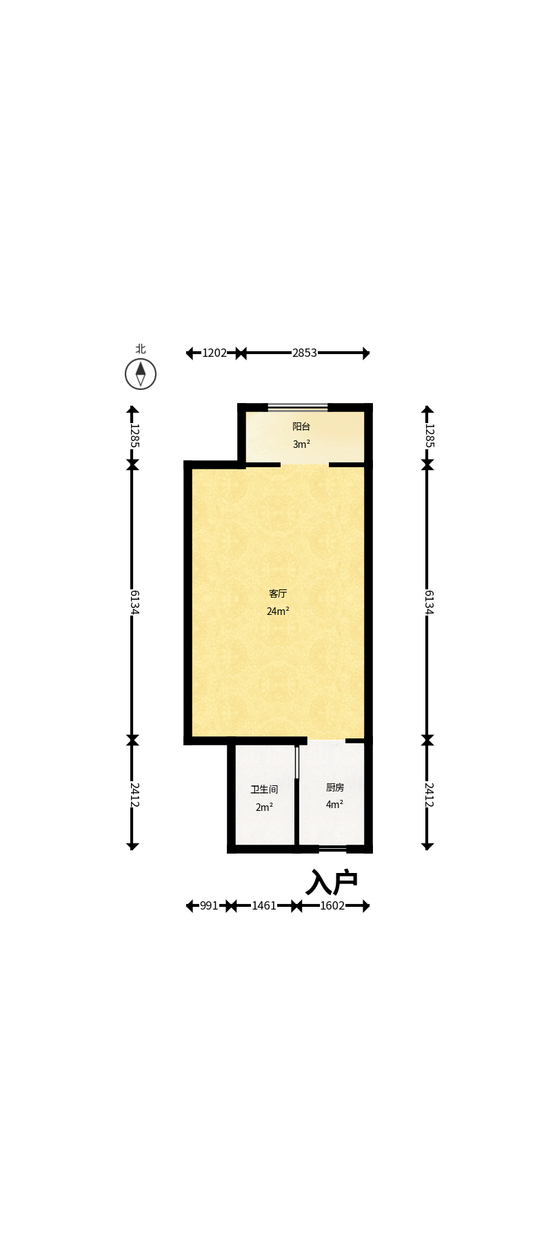 鑫远悦城(鑫远悦时代) 1室1厅1卫 29.0万 鑫远悦城(鑫远悦时代) 1室1厅1卫 29.0万户型图