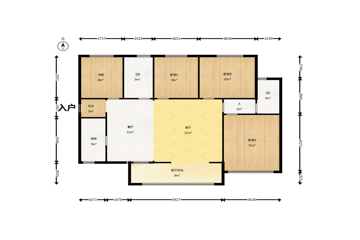 钰龙天下二期（钰龙佳园）  4室2厅2卫    265.0万户型图