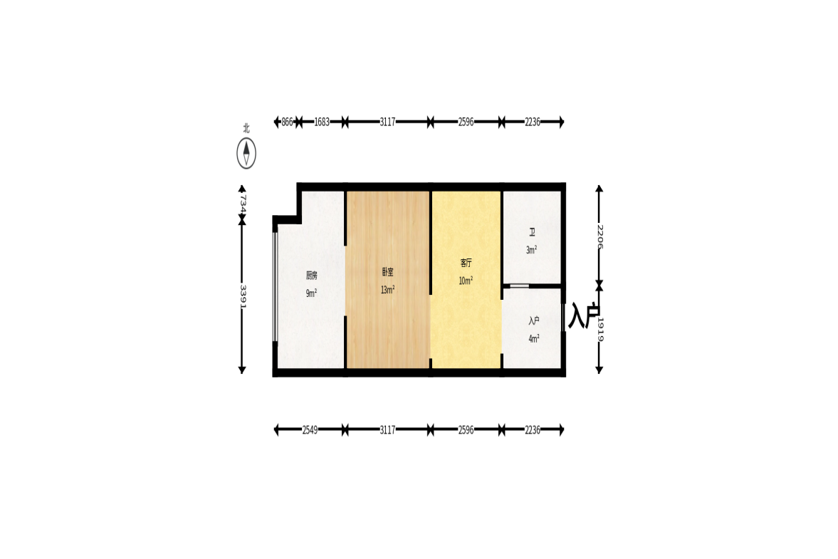 五矿万境水岸二期(五矿万境水岸和苑)  1室1厅1卫    49.8万 五矿万境水岸二期(五矿万境水岸和苑)  1室1厅1卫    49.8万户型图