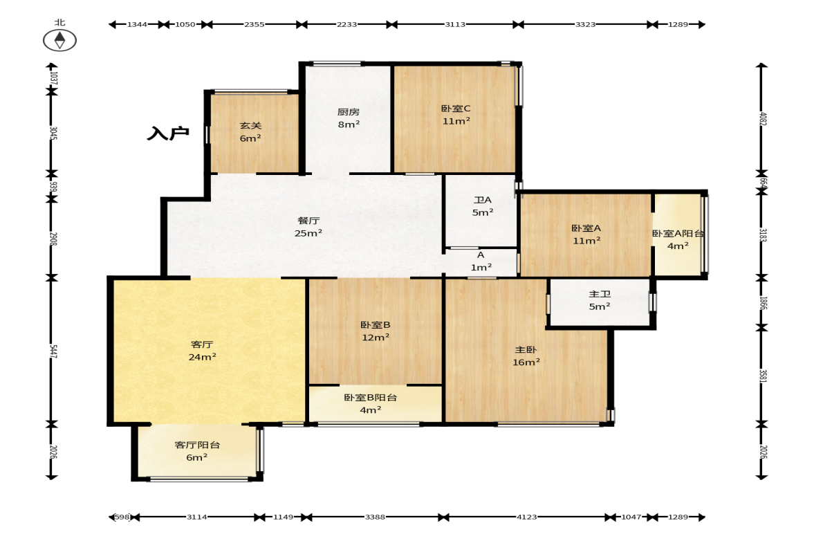 西山汇景一、二期  4室2厅2卫    248.0万户型图