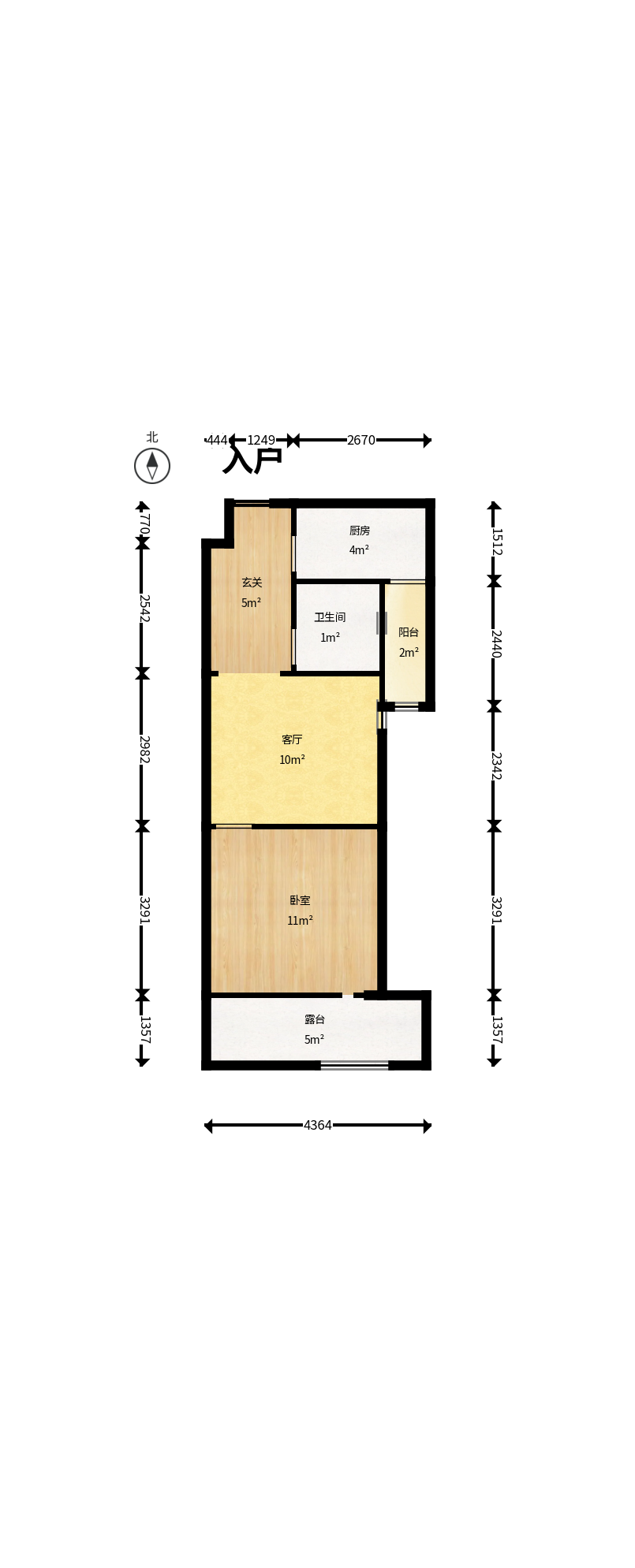 金房奥斯卡  1室1厅1卫    30.0万户型图