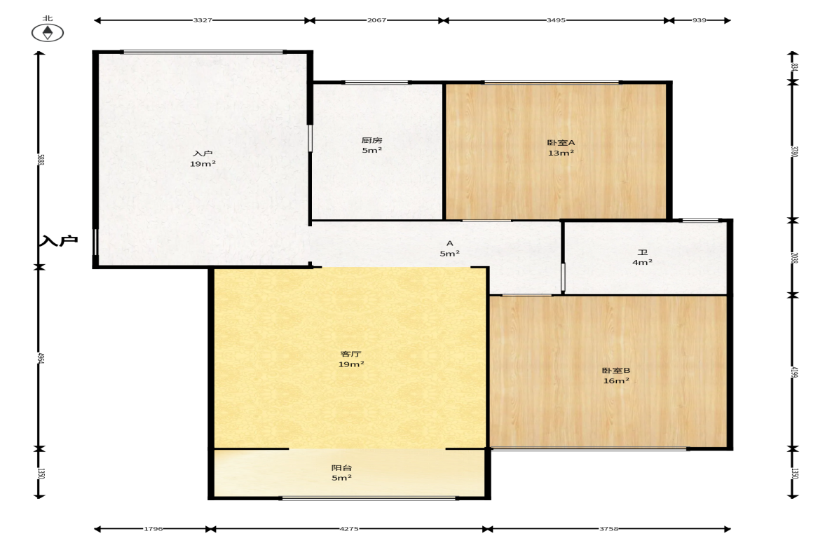 长潭佳园  2室2厅1卫    42.0万户型图