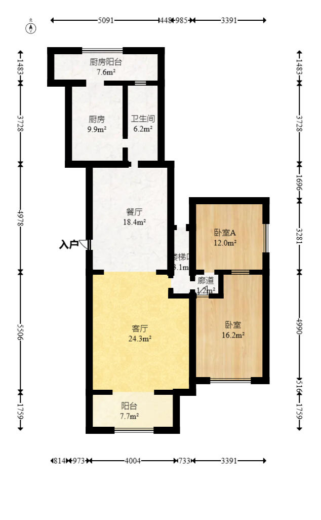 洋湖18克拉（旷远洋湖18克拉）  5室1厅3卫    290.0万户型图