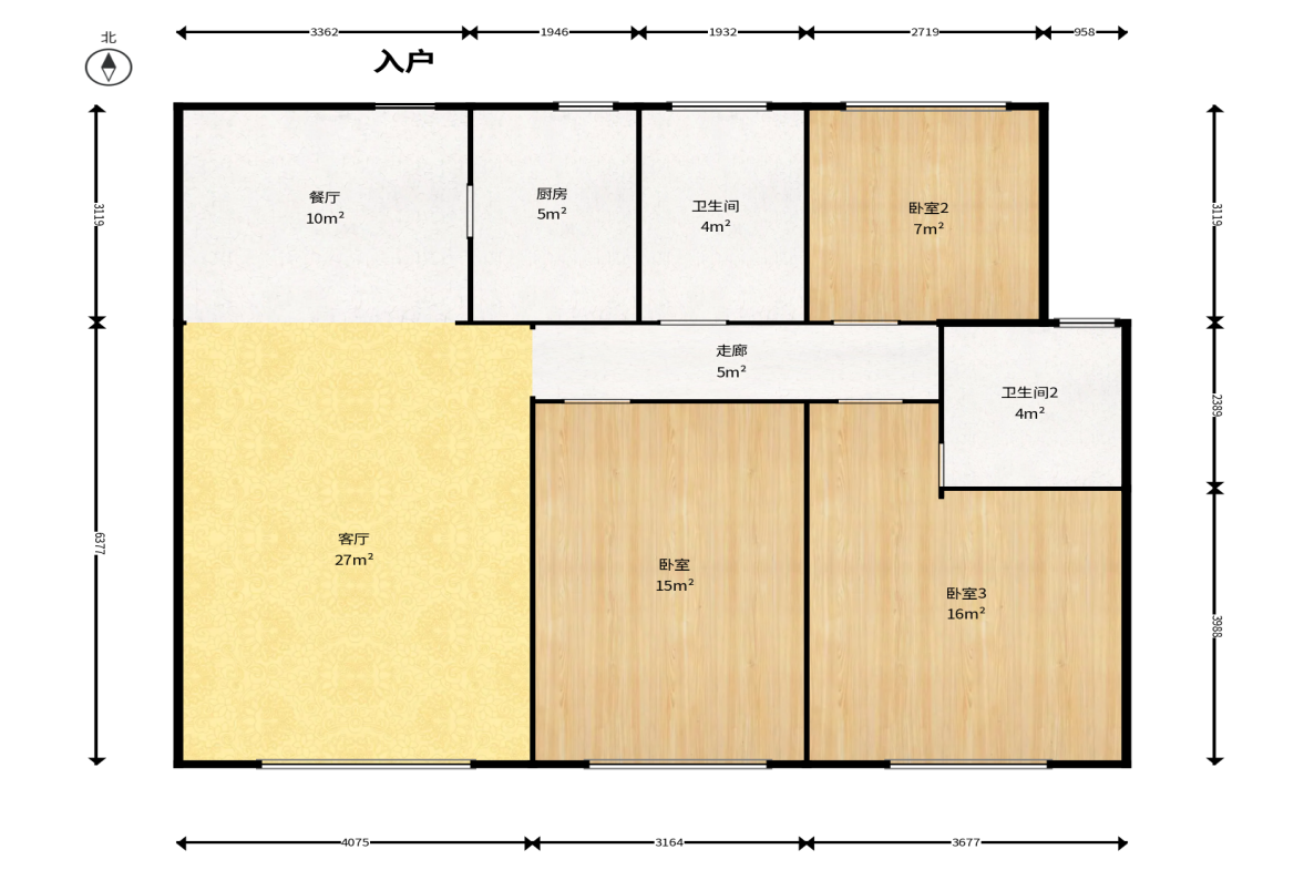 东业上城嘉苑（晟悦国际）  3室2厅2卫    79.8万户型图
