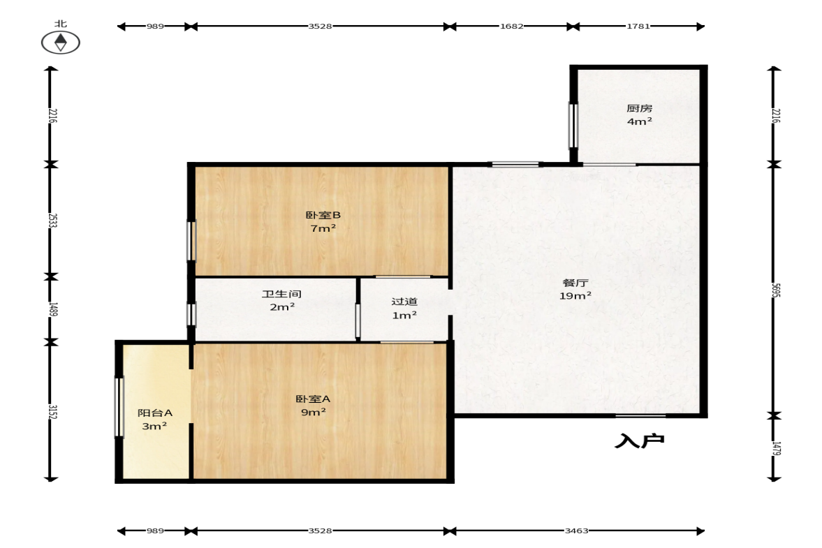 三力公寓（三力国际）  2室1厅1卫    49.8万户型图