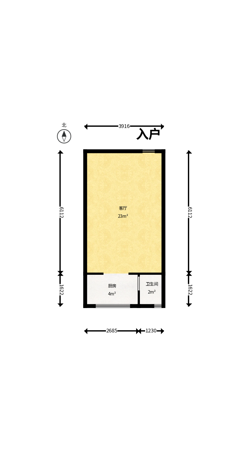 创业乐园  1室1厅1卫    11.8万户型图