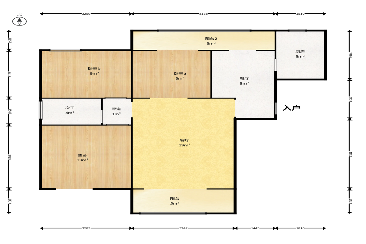 保利麓谷林语A区  3室2厅1卫    59.0万户型图