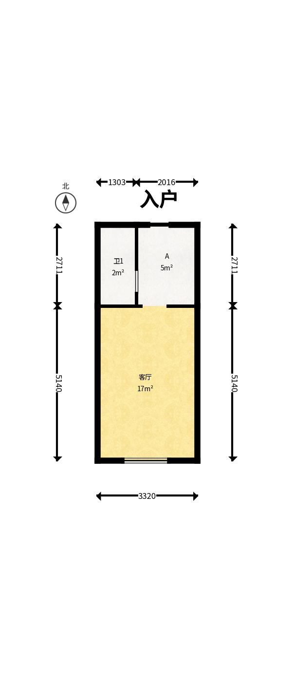 佳兆业云顶都汇  1室1厅1卫    27.0万户型图