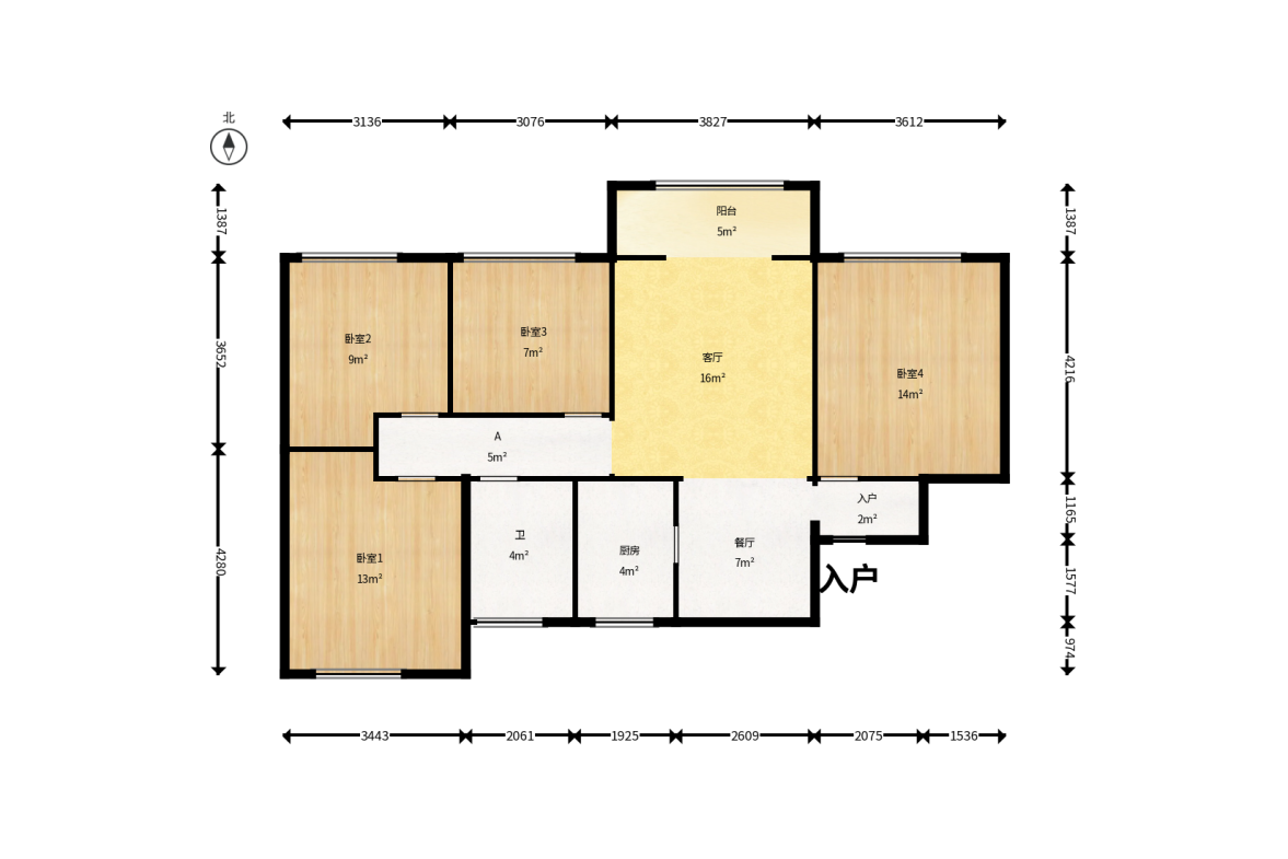 通用时代国际社区 3室2厅1卫 92.0万 通用时代国际社区 3室2厅1卫 92.0万户型图