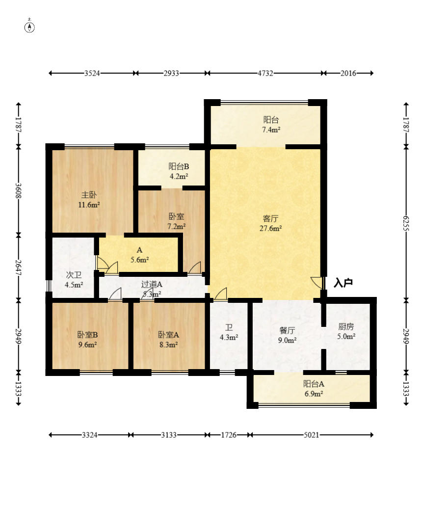 旭辉汇樾城 1室0厅0卫 91.8万 旭辉汇樾城 1室0厅0卫 91.8万户型图