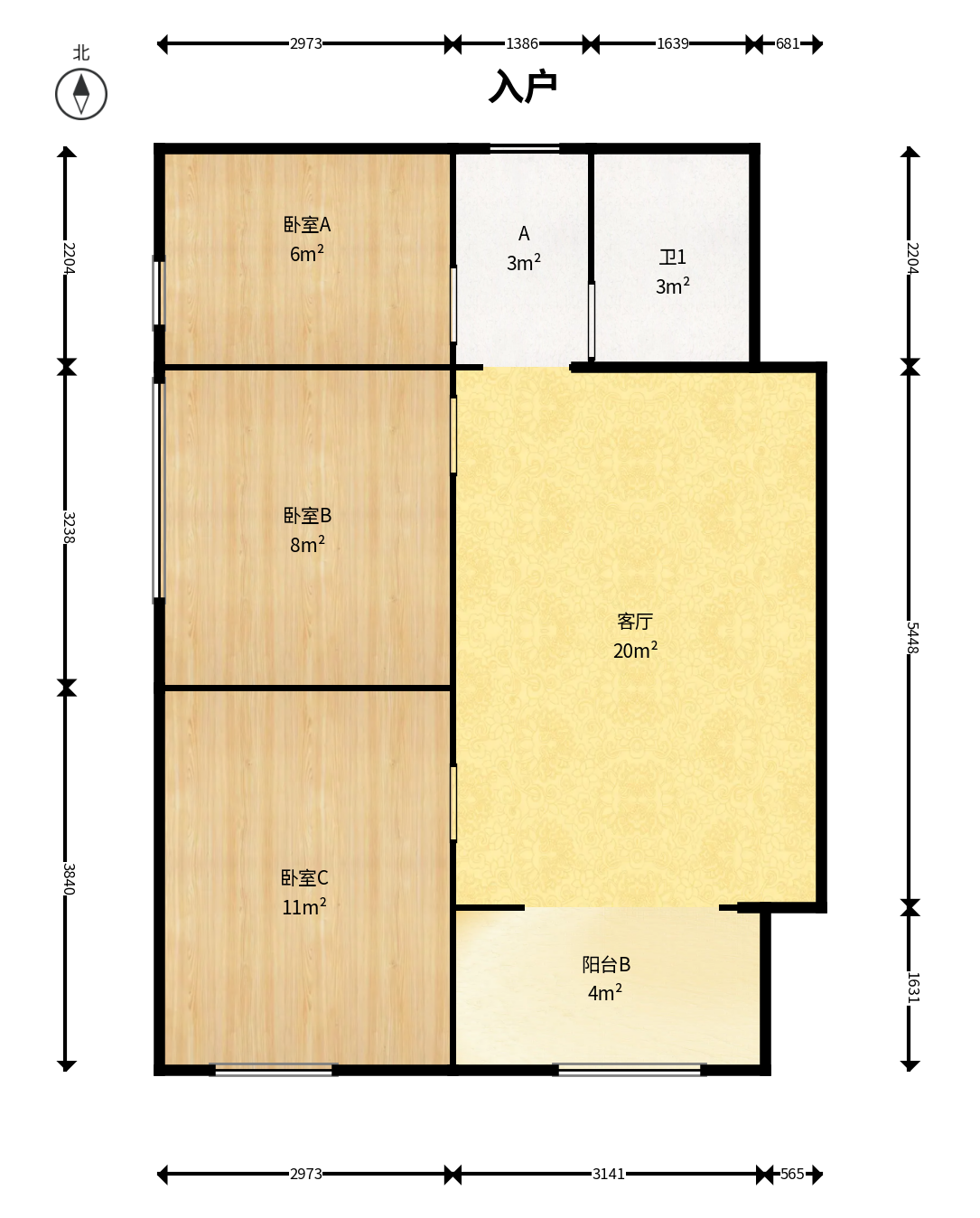 恒大国际广场 2室2厅1卫 42.0万 恒大国际广场 2室2厅1卫 42.0万户型图